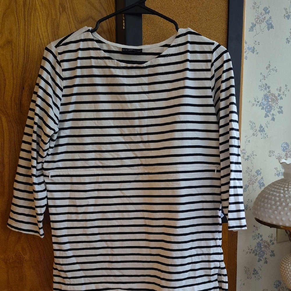Nursing Queen Classic Striped Long Sleeve Tee